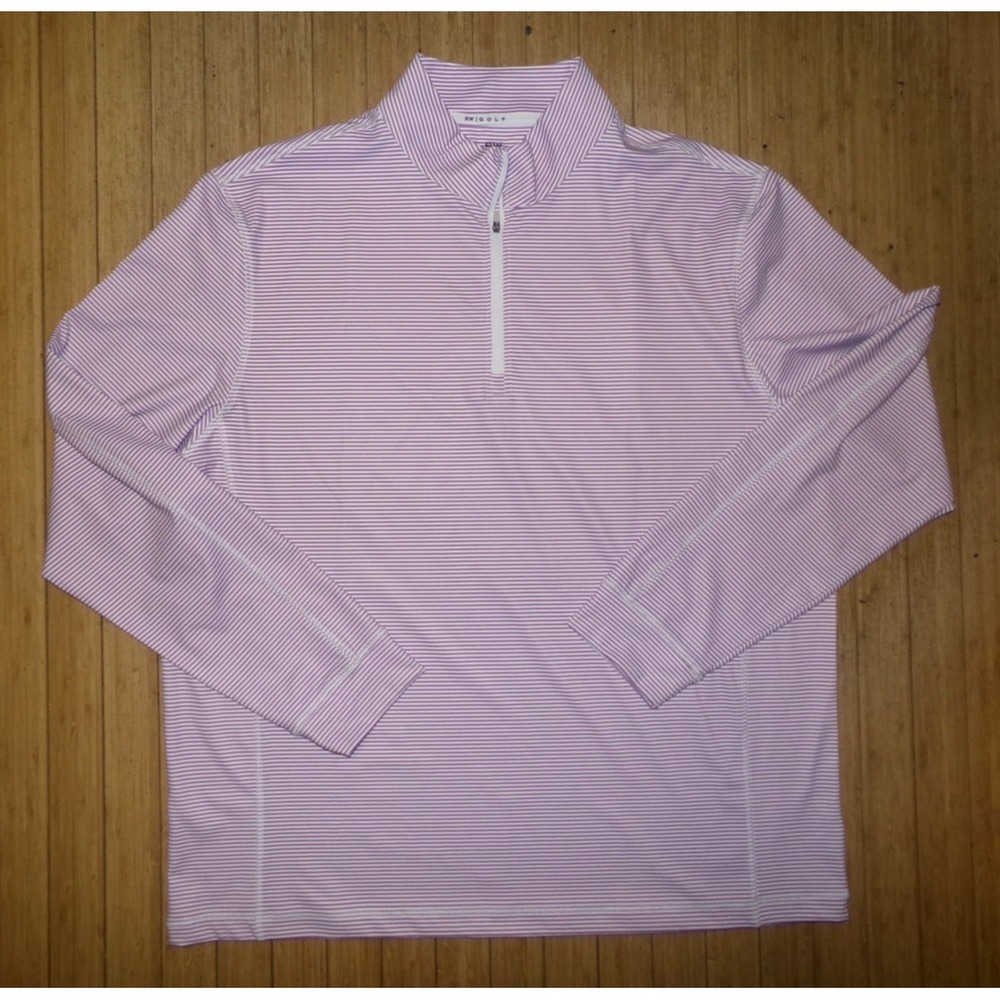 Rorie Whelan Mens‎ Golf 1/4 Zip XXL Pullover Shirt L/S STRIPES NWT